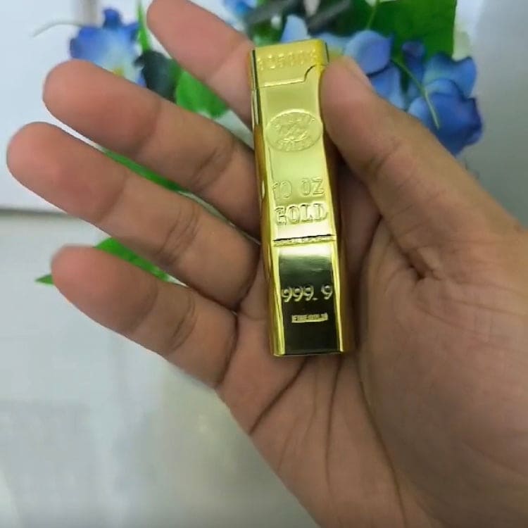 Gold Bar Long Lighter, Luxury 999 Gold Brick Jet Gas Lighter, Refillable Butane Gas Lighter, Gold Polishing Cigarette Cigar Pocket Lighter, Inflated Smoke Lighter Gold Bar Long Lighter, Luxury 999 Gold Brick Jet Gas Lighter, Refillable Butane Gas Lighter, Gold Polishing Cigarette Cigar Pocket Lighter, Inflated Smoke Lighter